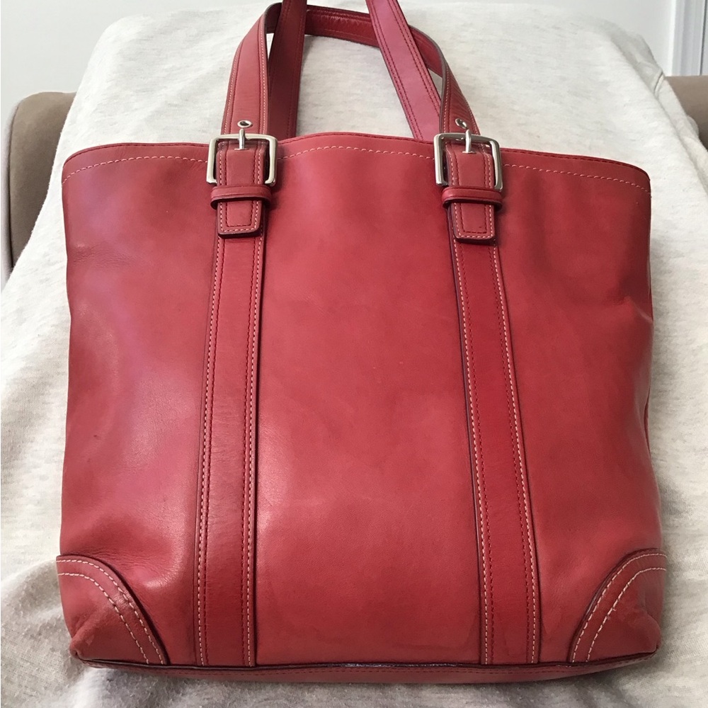 Vtg Coach Hampton Leather Tote E063-F10194